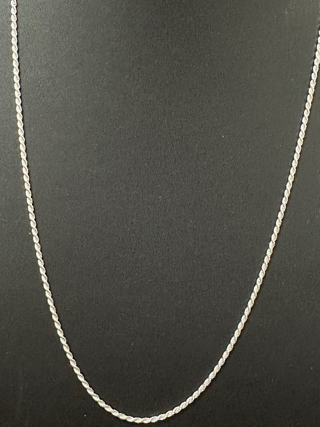 Sterling Silver Rope Necklace 45cm