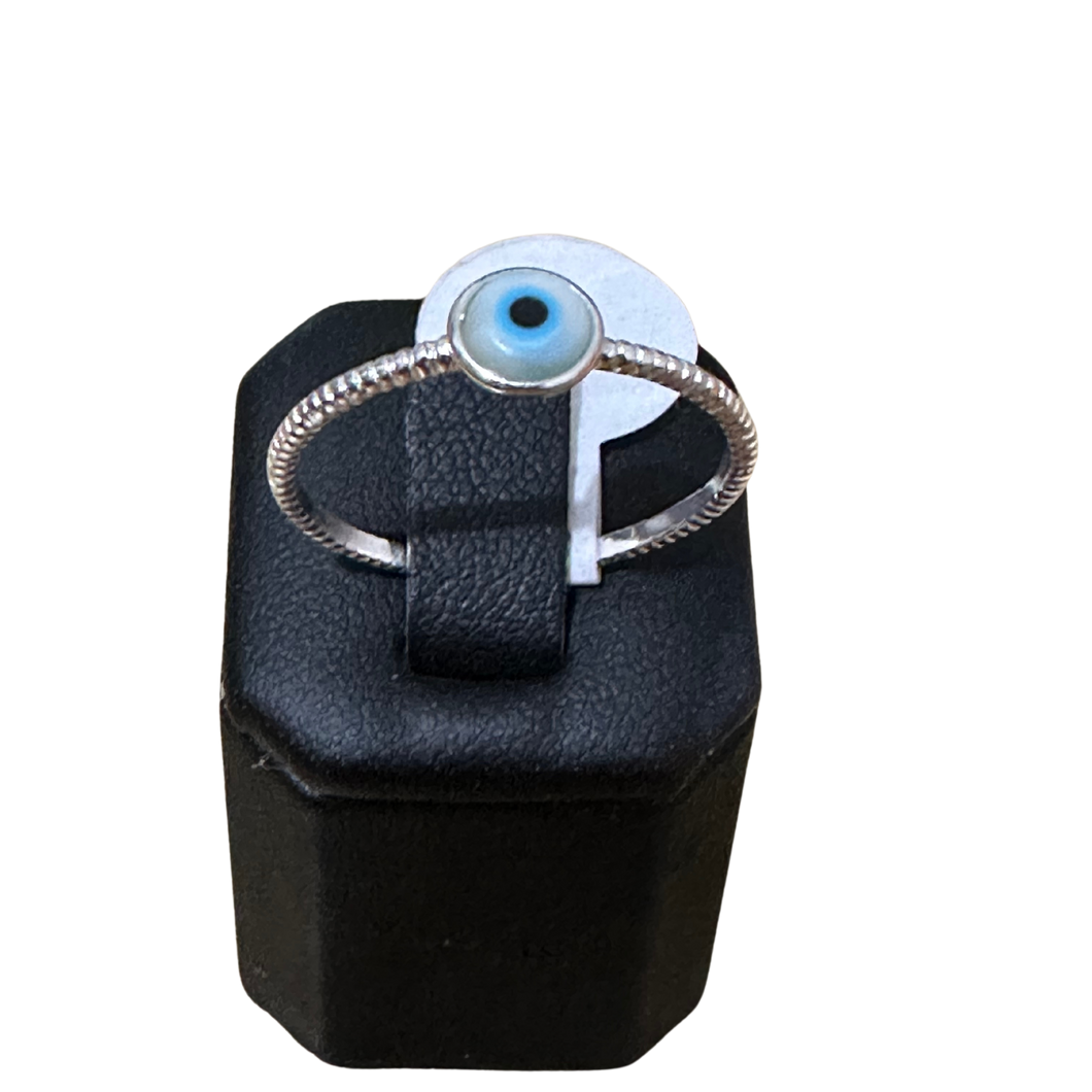 Sterling Silver Evil Eye Ring -2