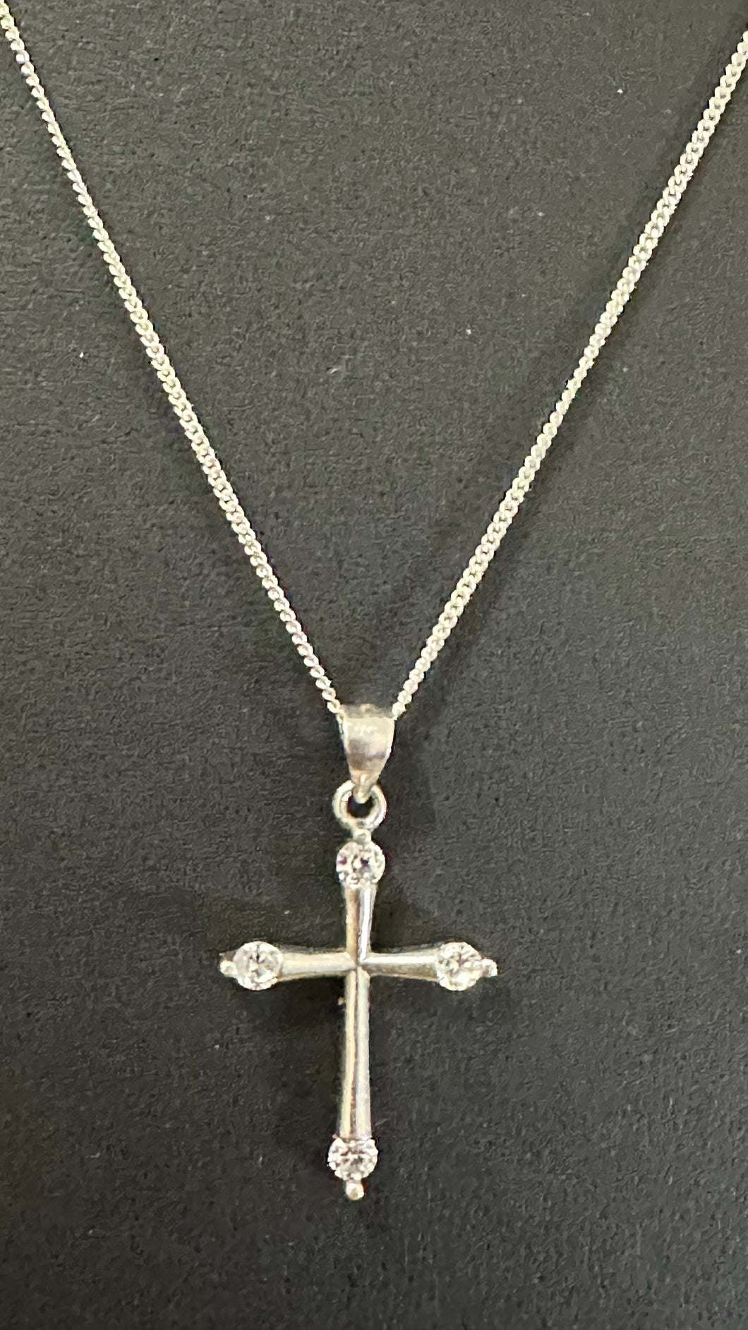 45cm Sterling Silver Cross Necklace