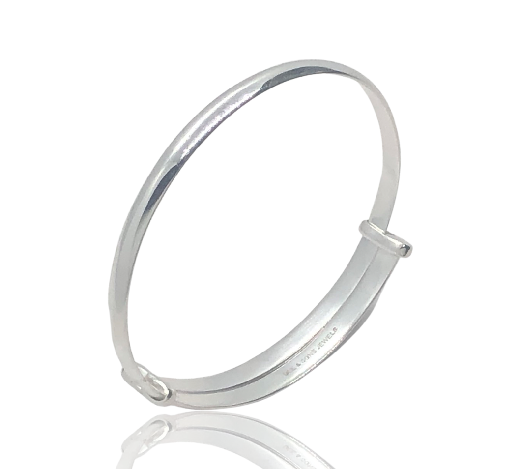 Dee and sons jewels’s Sterling Silver Adult Adjustable Bangle