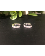 Load image into Gallery viewer, Sterling silver princess 10mm hoop Earnings
